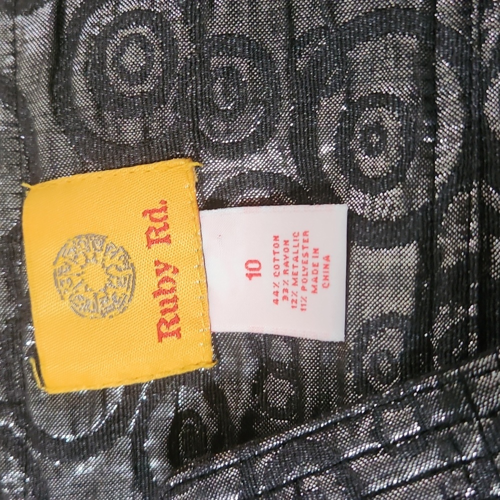 Ruby Rd Metallic Button Front Top - image 4